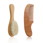 Haarpflege-Set für Babys mit Holz-Bürste und Kamm
