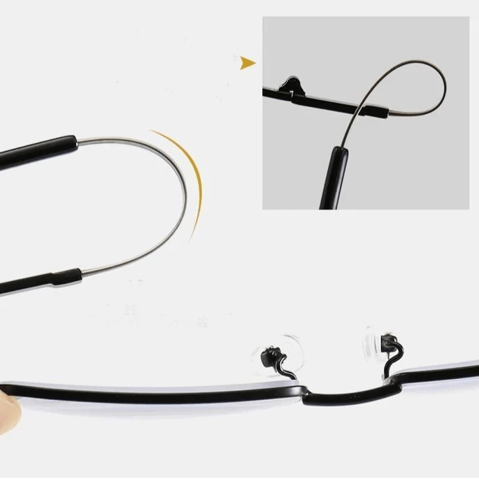 Leichtgewichtige Titan-Lesebrille mit progressiven Gläsern