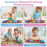 Bauernhof Lernspielzeug für Kinder im Montessori-Stil