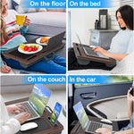 Ergonomischer Laptopständer mit Handballenauflage und Ablagen