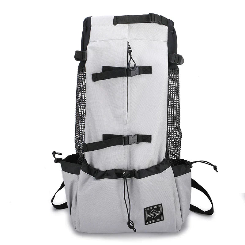 Hunderrucksack – Bequeme Tragetasche für mittelgroße Hunde mit Sicherheitsgurt und Stauraumtaschen