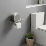 Eleganter Badezimmer-Rollenhalter mit praktischer Ablage