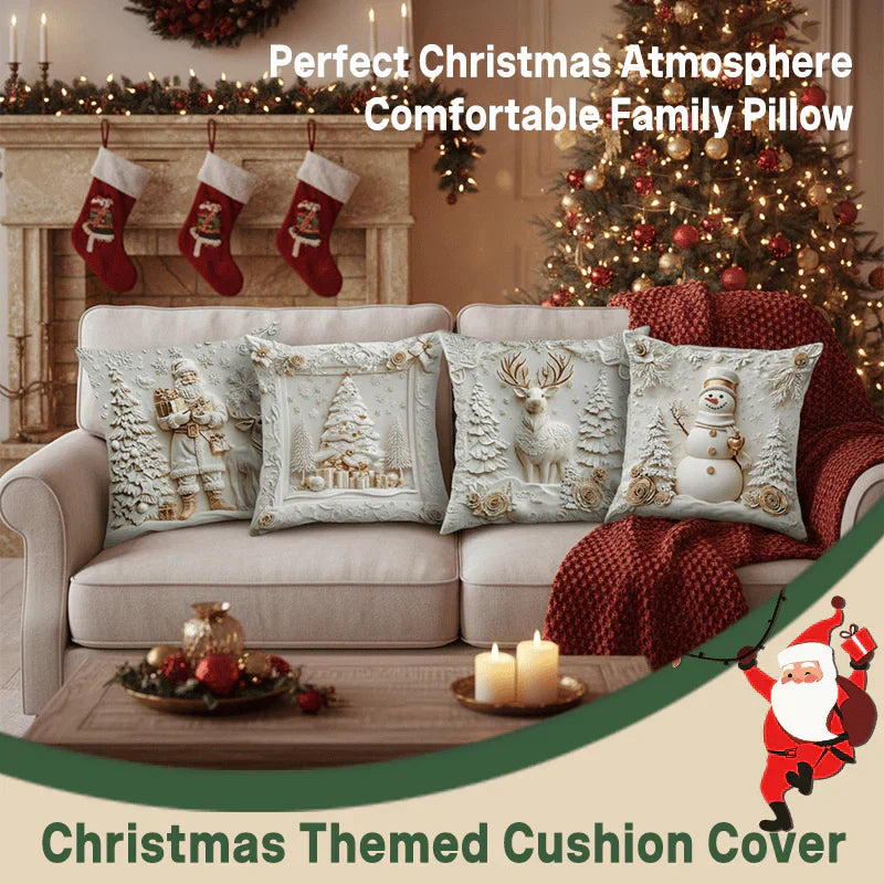 Festive Magic: 3D Christmas Decoration Covers Set (4 Pieces)