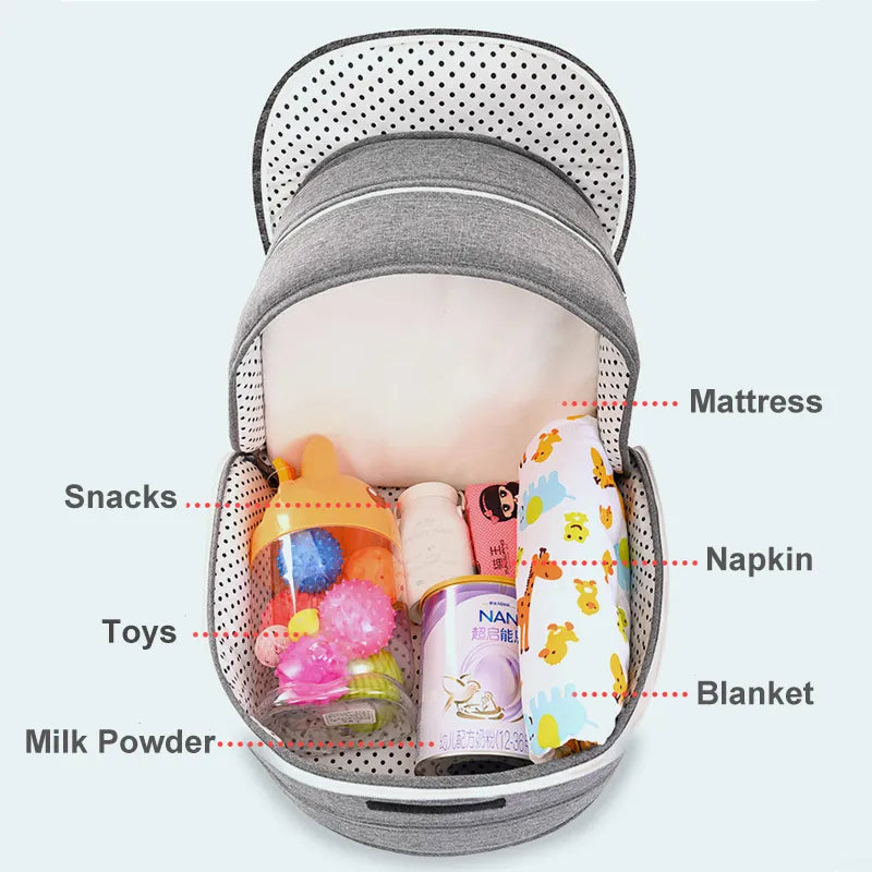 Reisewiege für Babys – Faltbar mit Moskitonetz und Tragetasche