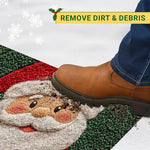 Festive Doormat for Christmas | Gingerbread & Santa Design | Non-Slip & Washable