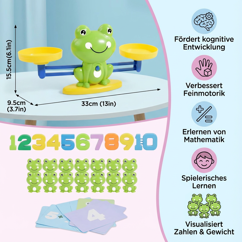 Frosch-Waage für Kinder - Spielzeug zur einfachen Mathematik