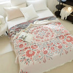 Reversible Blüten-Decke mit französischem Flair