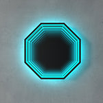 Elegant 3D Mirror with Color-Changing Lighting
