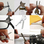Multifunktionales 6-in-1 Schlüsselanhänger Werkzeug – Faltbares Mini-Tool aus Edelstahl mit Flaschenöffner