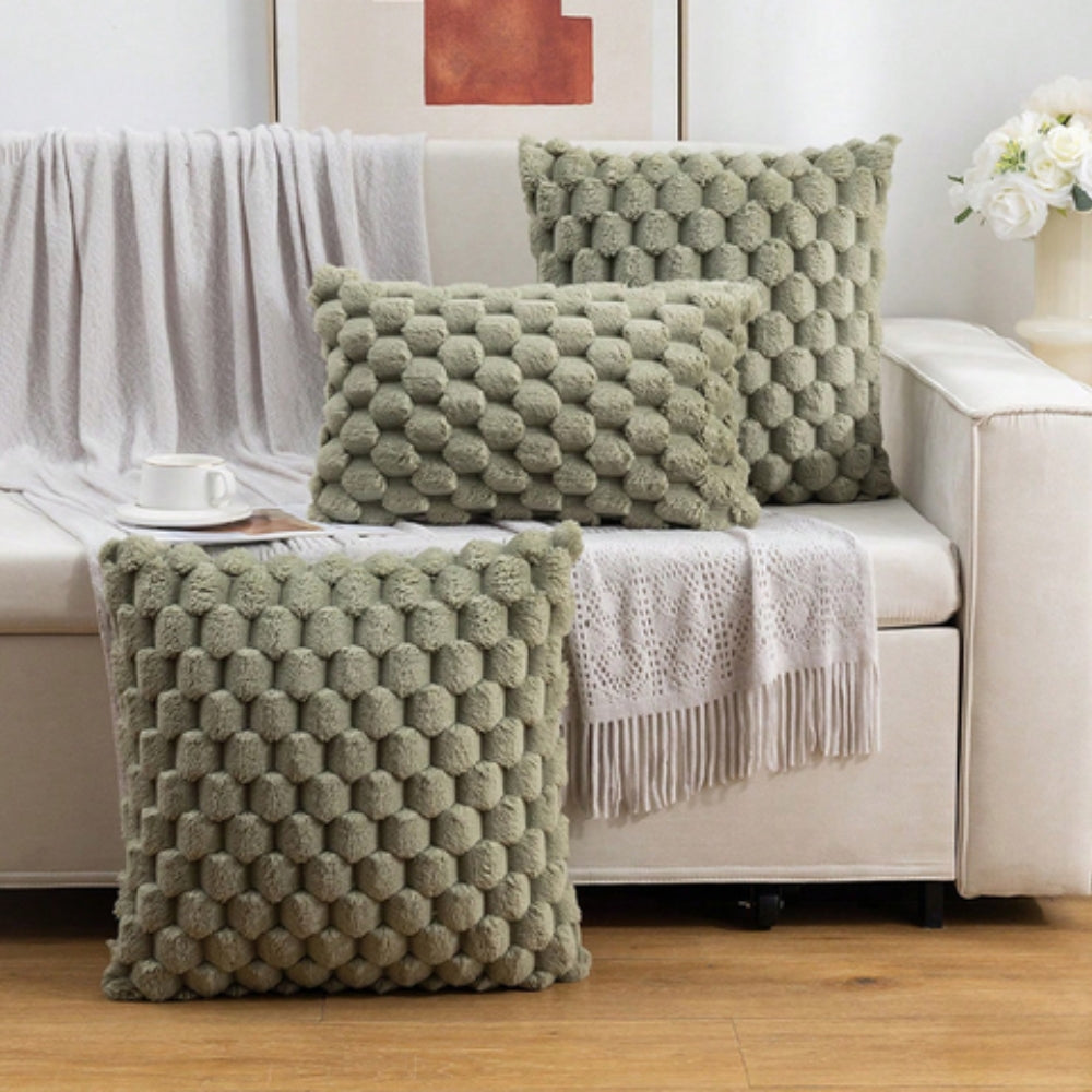 Samtweiche Kissenhülle – Ultraweicher Plüschbezug für Sofa oder Bett