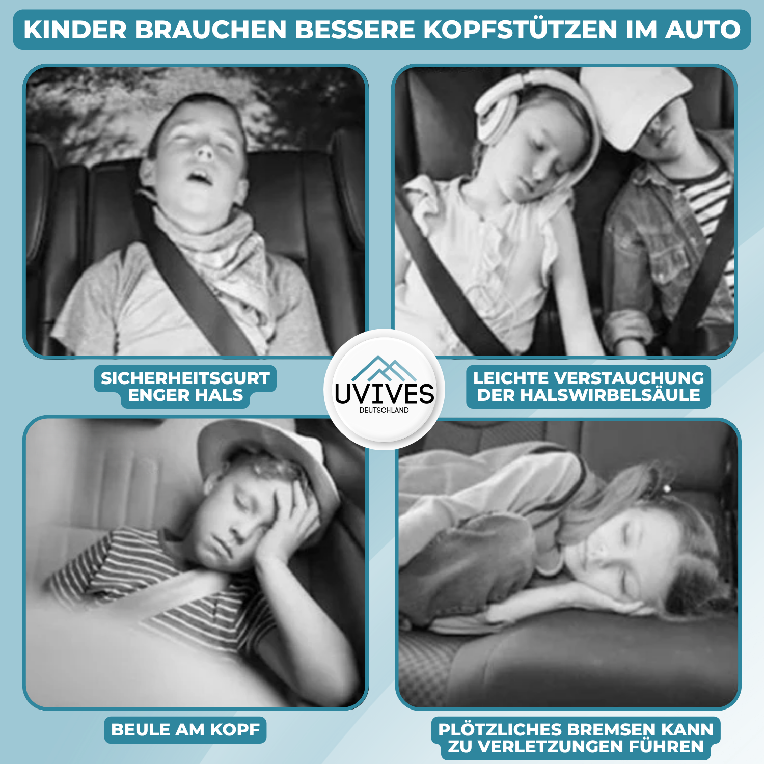 ReiseTraum - Ergonomic Pillow for Children in the Car