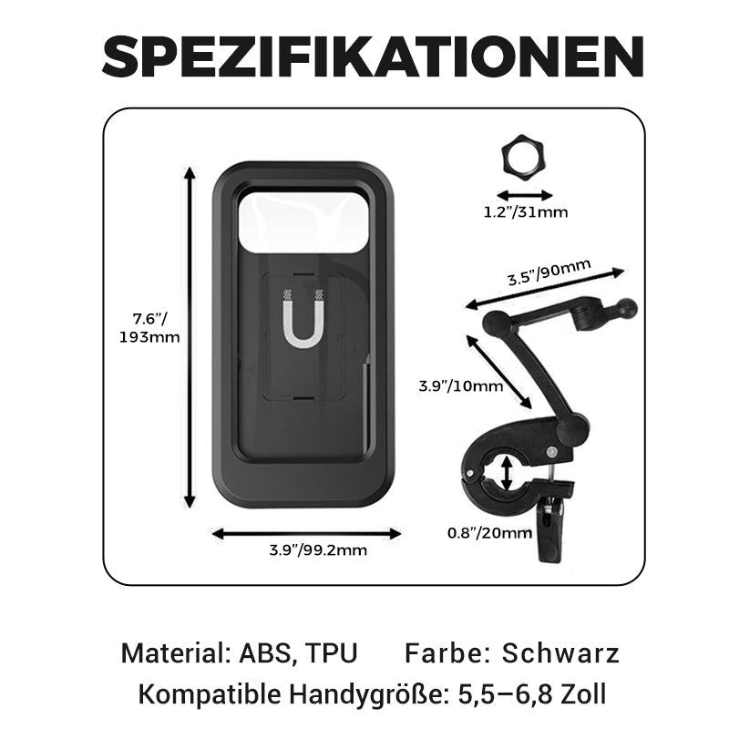 Wasserdichter Smartphone-Halter für Fahrrad und Motorrad