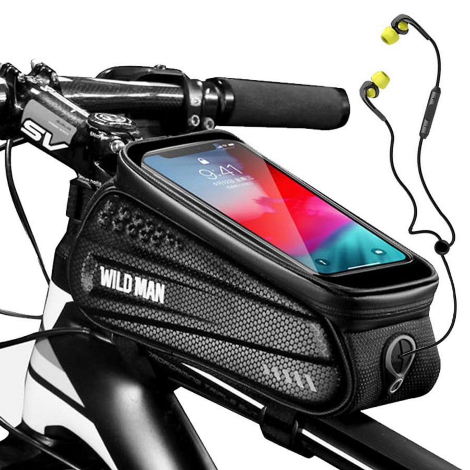 Fahrradrahmen Tasche mit Smartphone-Fenster – Wasserdicht und Robust