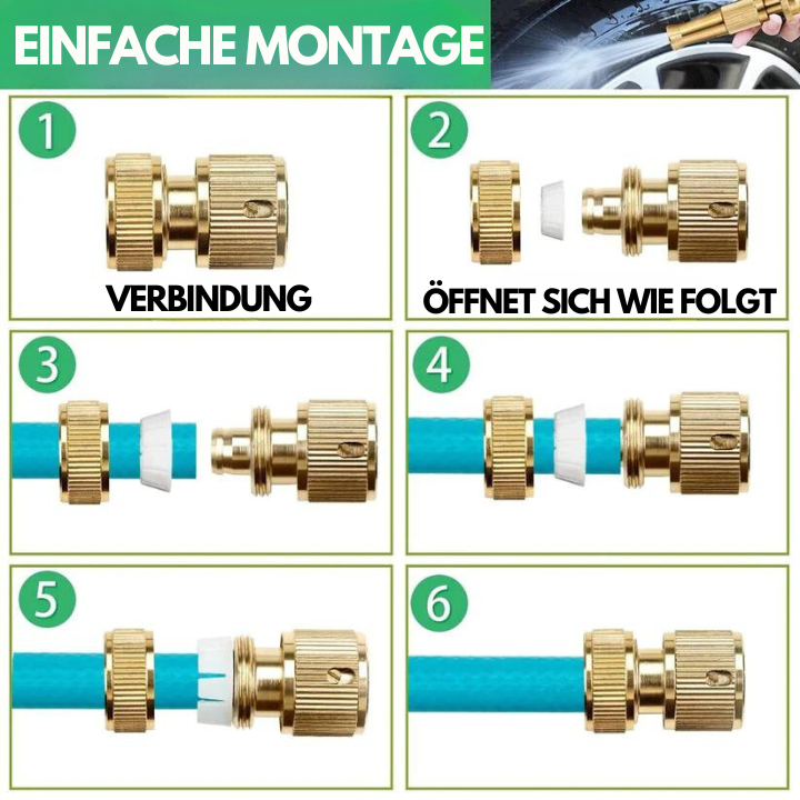 Einstellbare Hochdruck-Spritzdüse mit Montageset