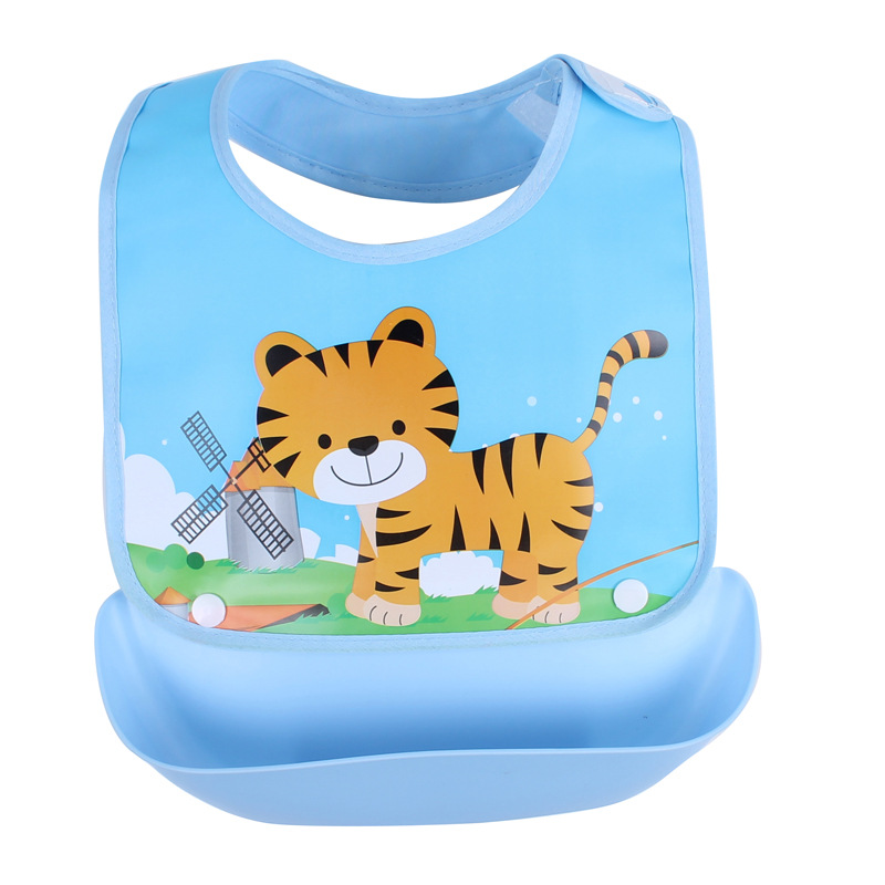 Wasserdichtes Baby-Lätzchen mit Auffangschale – Buntes Design für Essen