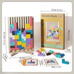 Buntes Tetris Holzspielzeug – Kreatives Bauvergnügen ab 5 Jahren