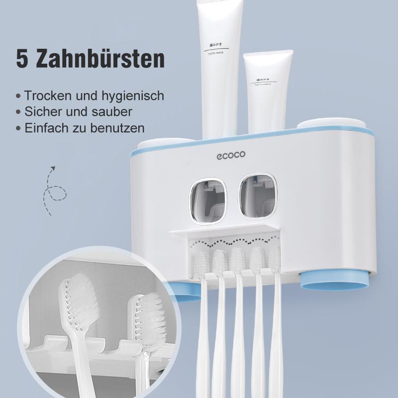 Automatischer Zahnbürstenhalter und Zahnpasta-Spender Set