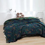 Faszinierende Baumwoll-Decke mit Quasten und fruchtigem Design