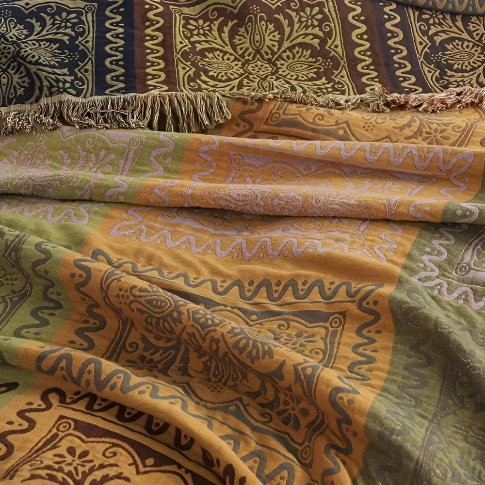 Boho-Quastendecke für ein gemütliches Zuhause