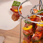 Grillaufsatz für Heißluftfritteusen mit Spießen