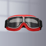Vintage Motorradschutzbrille mit wechselbaren Gläsern und Komfortpolsterung