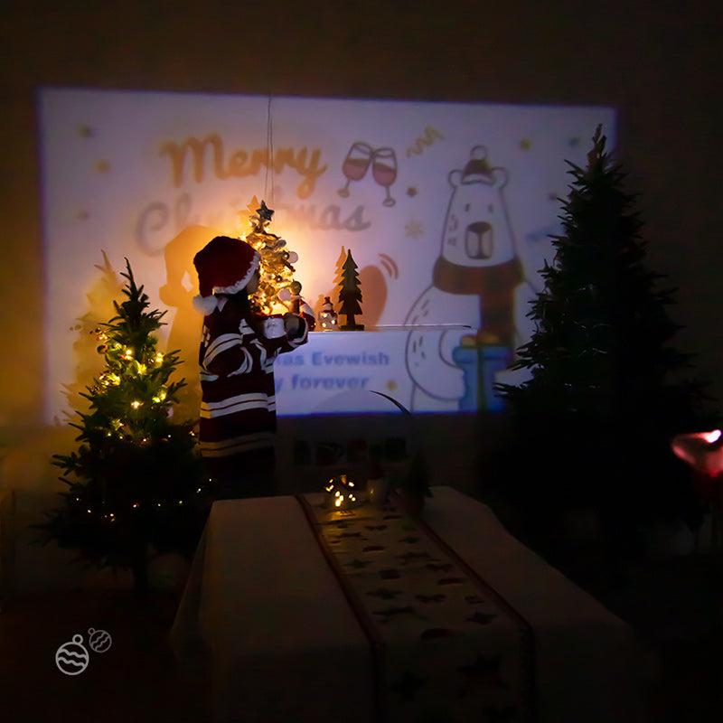Projektorlicht für Weihnachtsatmosphäre