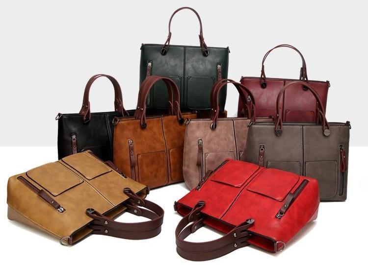 Vintage Handtasche mit doppelter Fronttasche