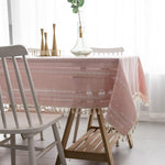 Stilvolle Tischdecke aus Baumwolle und Leinen