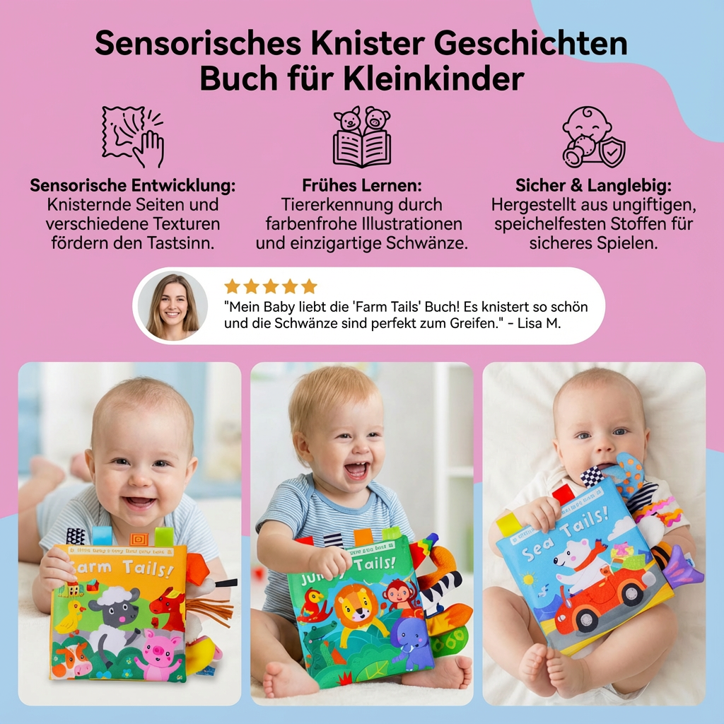 Knisterbuch für Kleinkinder mit sensorischen Geschichten
