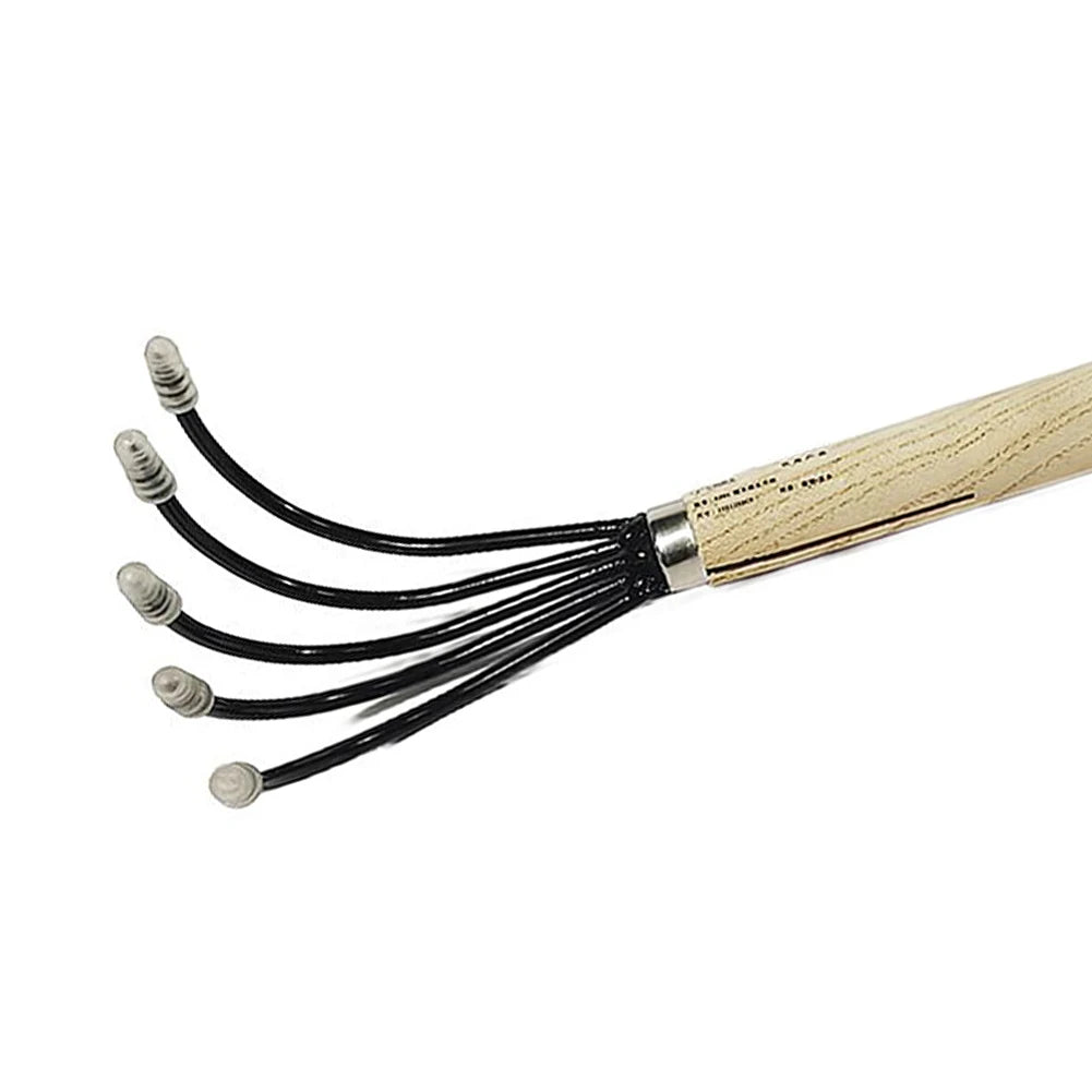 Efficient Garden Rake with 5 Tines | Compact Mini Hoe | High-Quality Steel | Ergonomic Handle | 38 × 21 × 8.5 cm