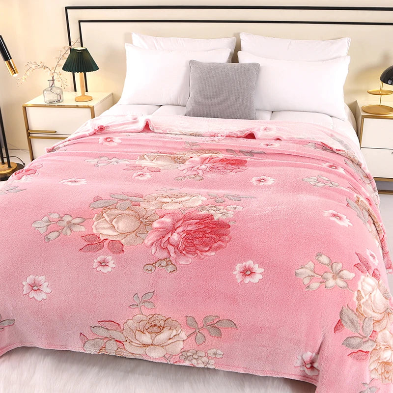 Blütenzauber Cuddly Blanket | Soft Blanket for Home & Travel