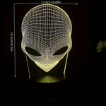 3D-Alienslampe mit LED-Farbeleuchtung und Touch-Steuerung