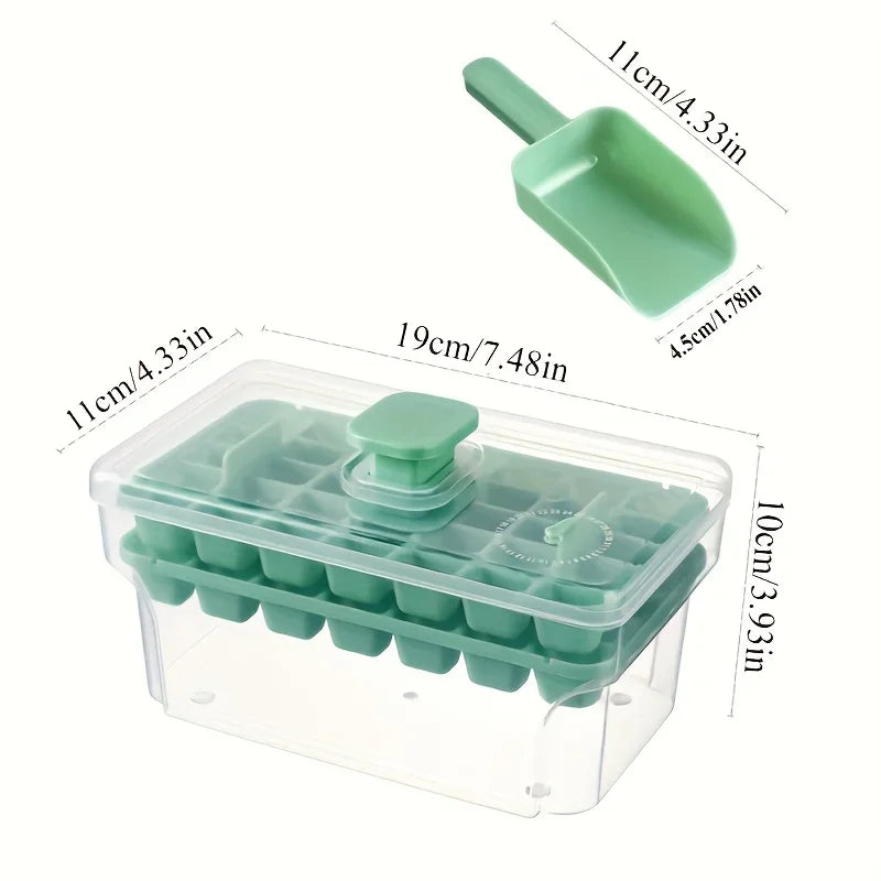 Ice Magic Ice Cube Tray with Lid and Container | 68 Cubes | BPA-Free