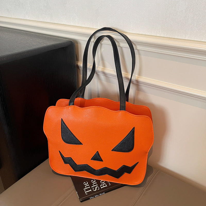 Spooky Style Umhängetasche für Halloween – Schwarz und Orange