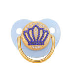 Schnuller im Luxusdesign mit Strass und Kronen-Details – Gold