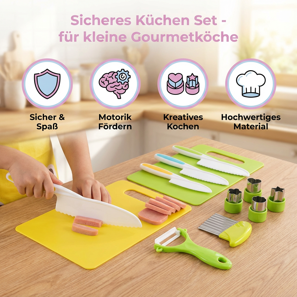 Küchen Set für kleine Gourmetköche – sicher und praktisch