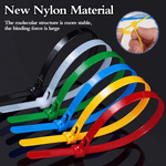 Wiederverwendbare Nylon Kabelbinder mit Selbstverschluss (100 Stück)