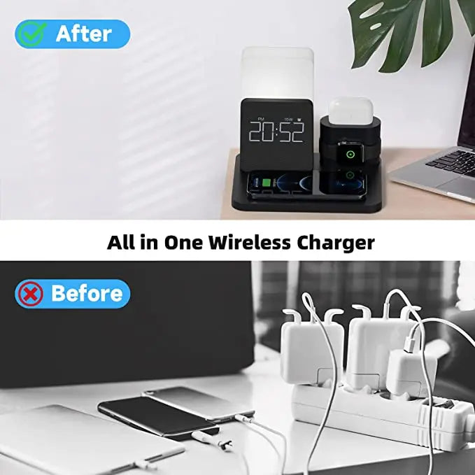 LumiCharge - Elegant Charging and Lighting Station for Your Bedroom