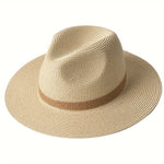 Stylischer Sommerhut mit breiter Krempe aus Papierfaser