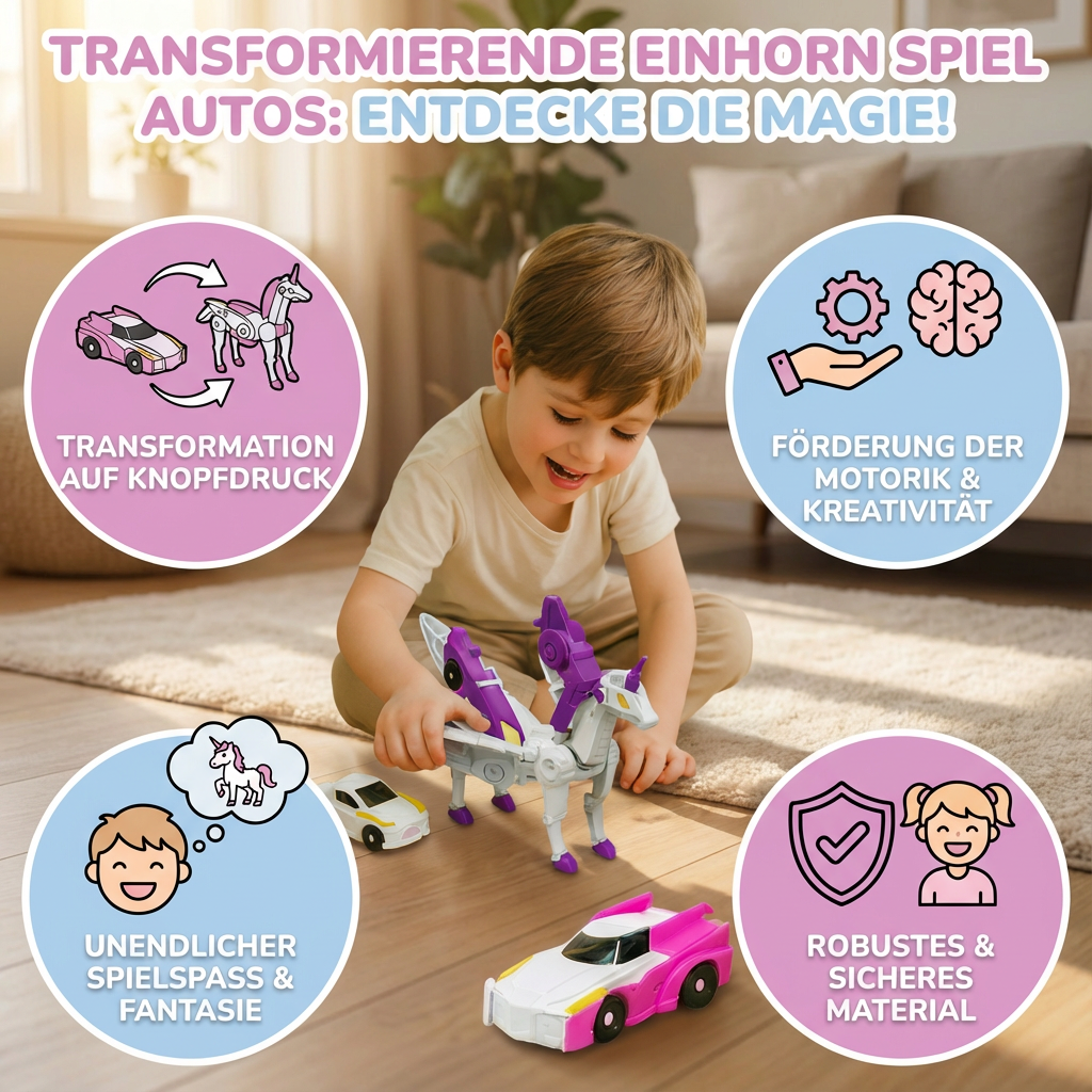 Spielautos im Einhorn-Design für kreative Abenteuer