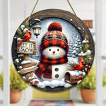 Elegant Winter Wreath | Snowman Design for Festive Accents | Ø 20 cm
