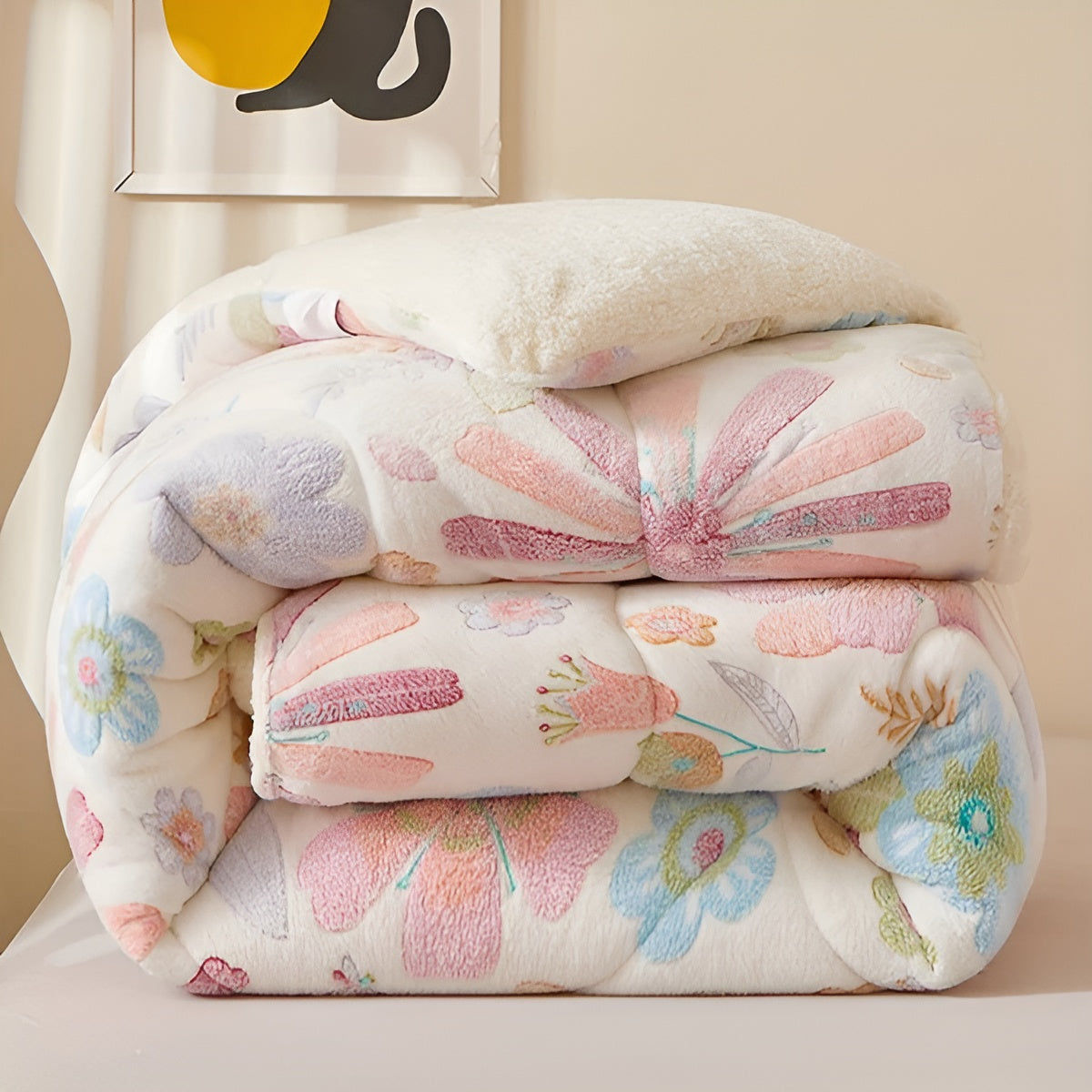 Sleeping Comfort Blanket Blütenzauber | Soft & Easy Care | Elegant Design