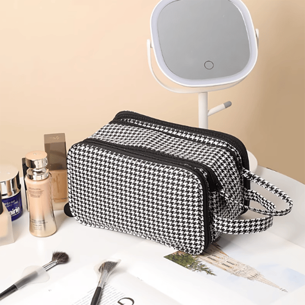 Elegant Travel Cosmetic Bag with Ample Storage Space