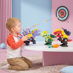Spielset mit Saugnapfkanone und Dinosaurier-Schrauben
