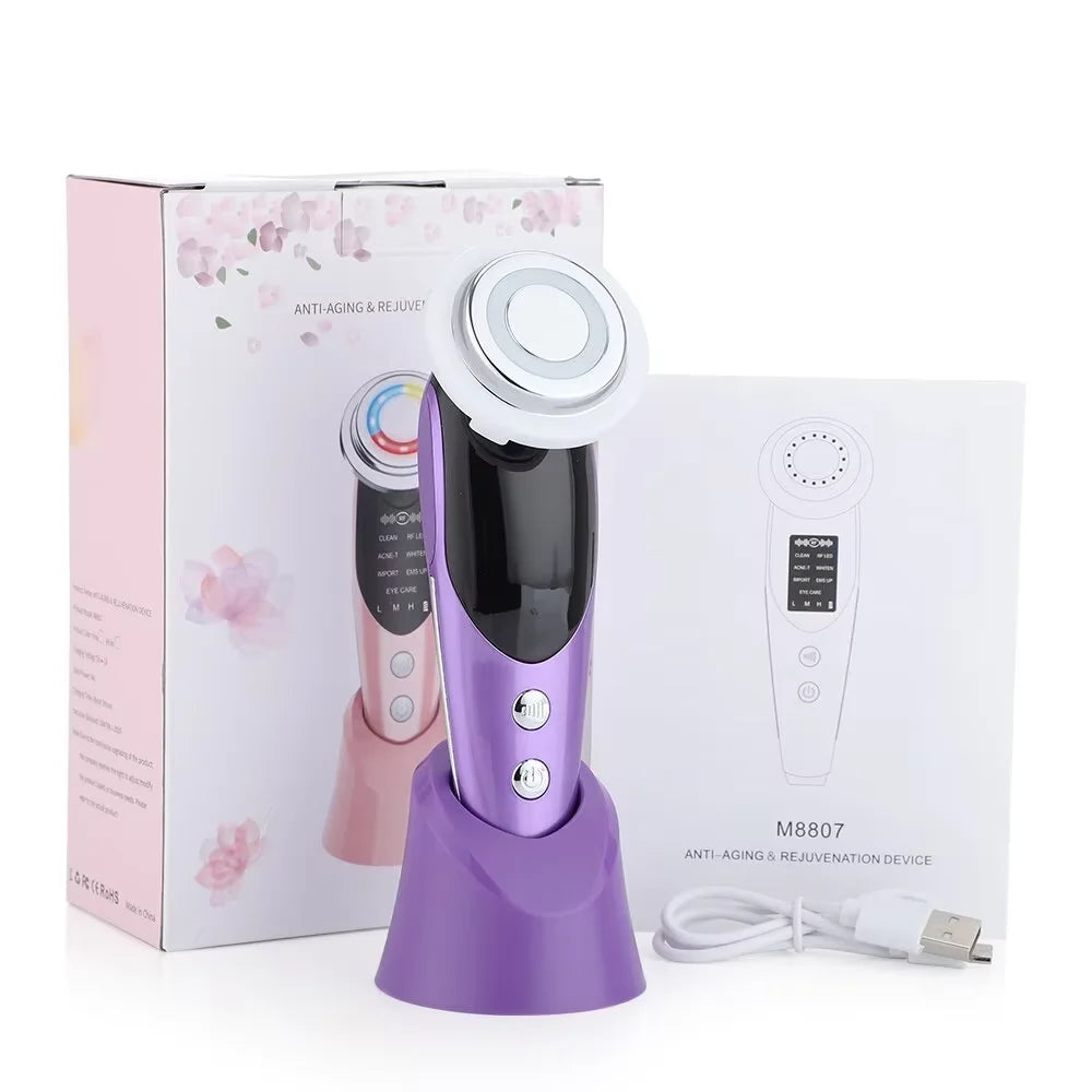 Skin Rejuvenation Device 7-in-1 | EMS & RF | LED Lifting Therapy