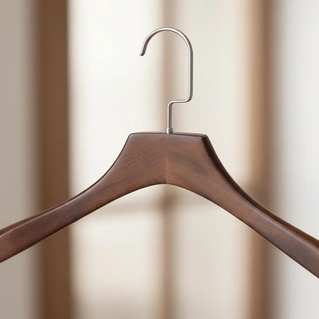 Luxury Wooden Hangers with Non-Slip Design (4 Pack)