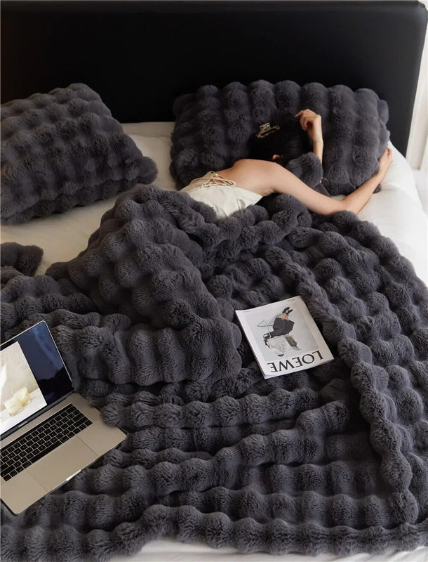 Cuddly Blanket "Warmth Charm" | Reversible | For Every Occasion | Fleece