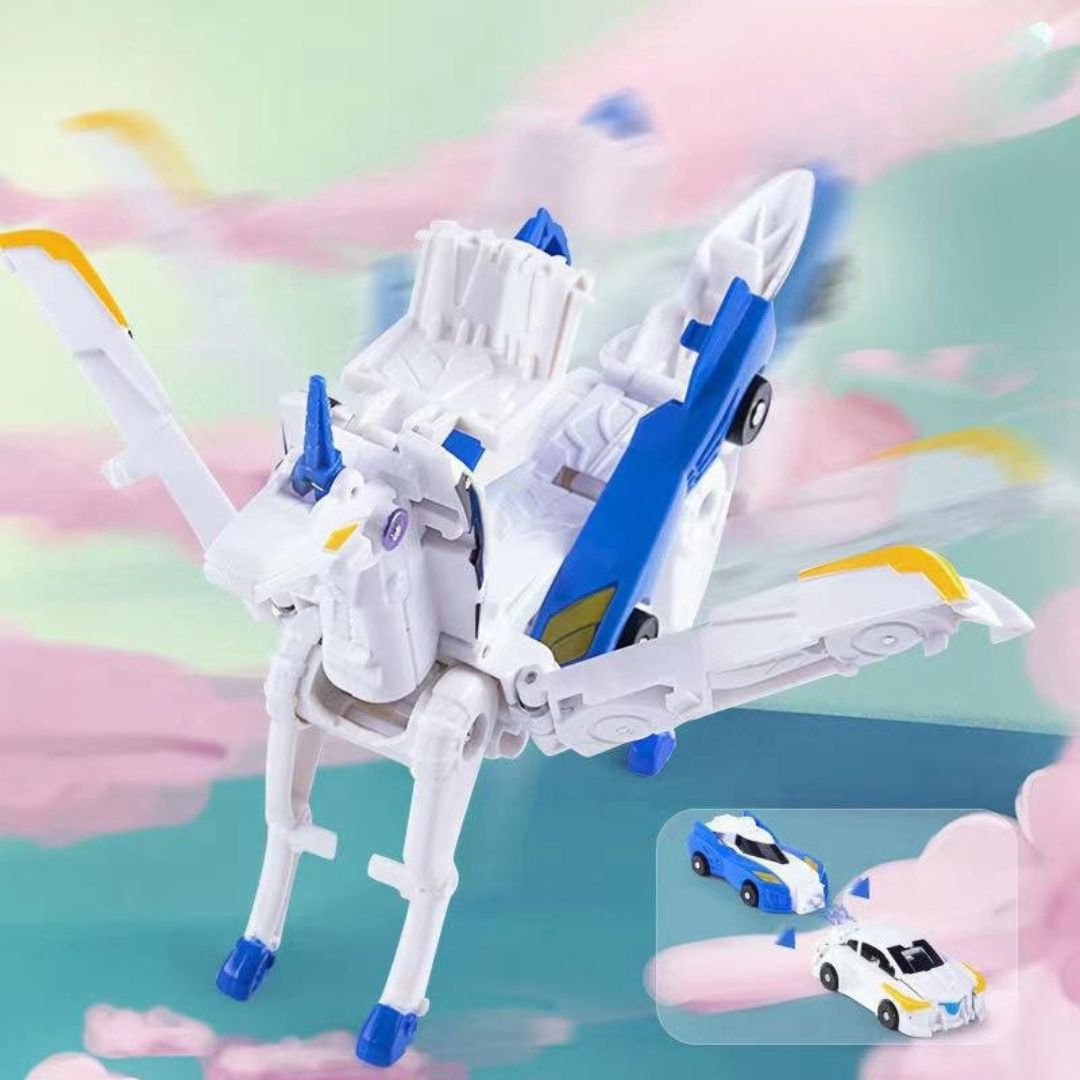 Verwandlungsautos mit magnetischem Einhorn-Design