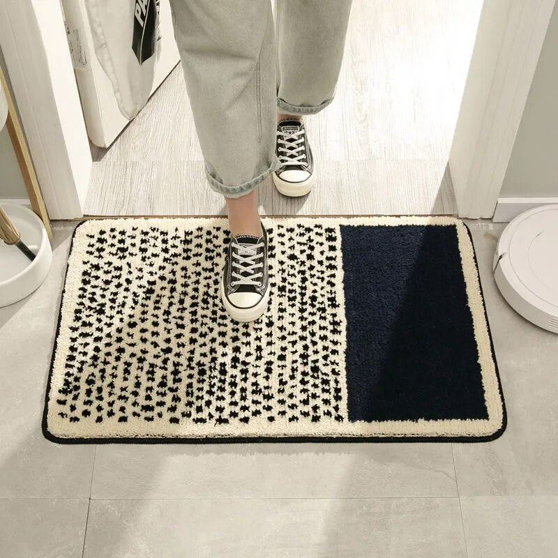 Elegante Handgefertigte Badematte – Modernes Muster für Stilvolle Badezimmer