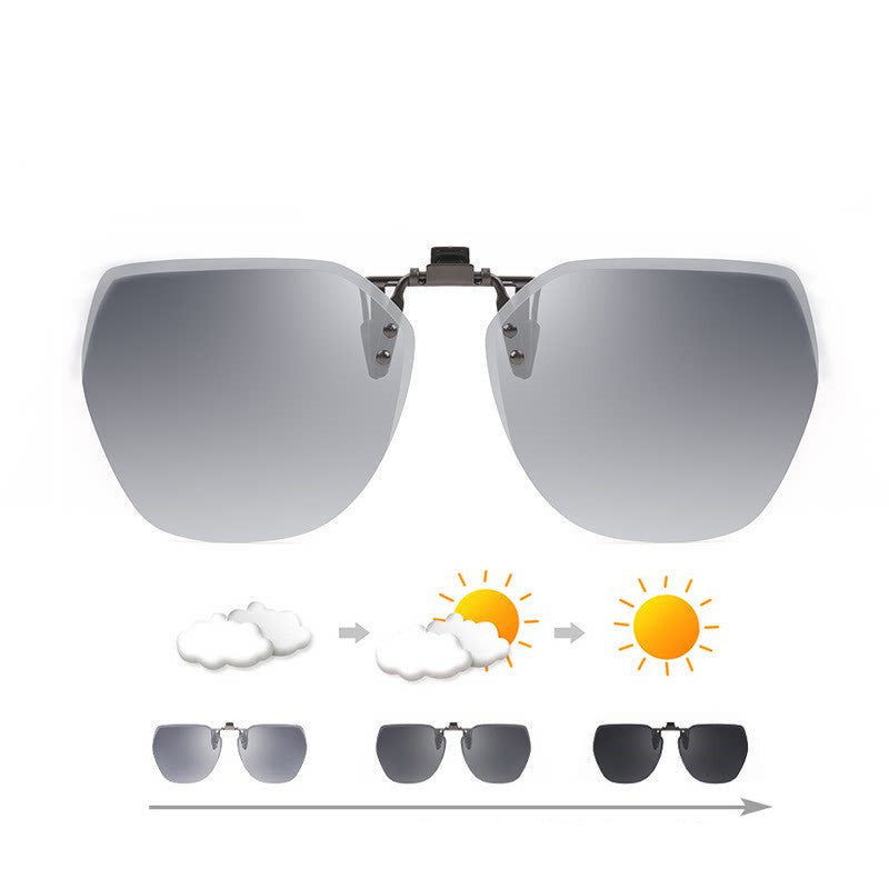 Sonnenschutzclip für Brillenträger – Polarisierte, randlose Sonnenbrille
